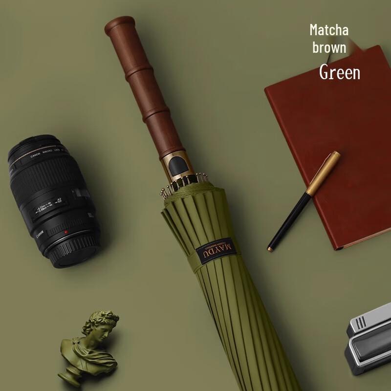 MAYDU Men s 24K Solid Wood Straight Handle Umbrella