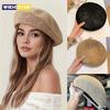 Cappello Zucca Traforato Traspirante Primavera Estate, Berretto a Cupola Retrò, Cappello da Pittore Leggero alla Moda, Copricapo Casual Quotidiano per Donne
