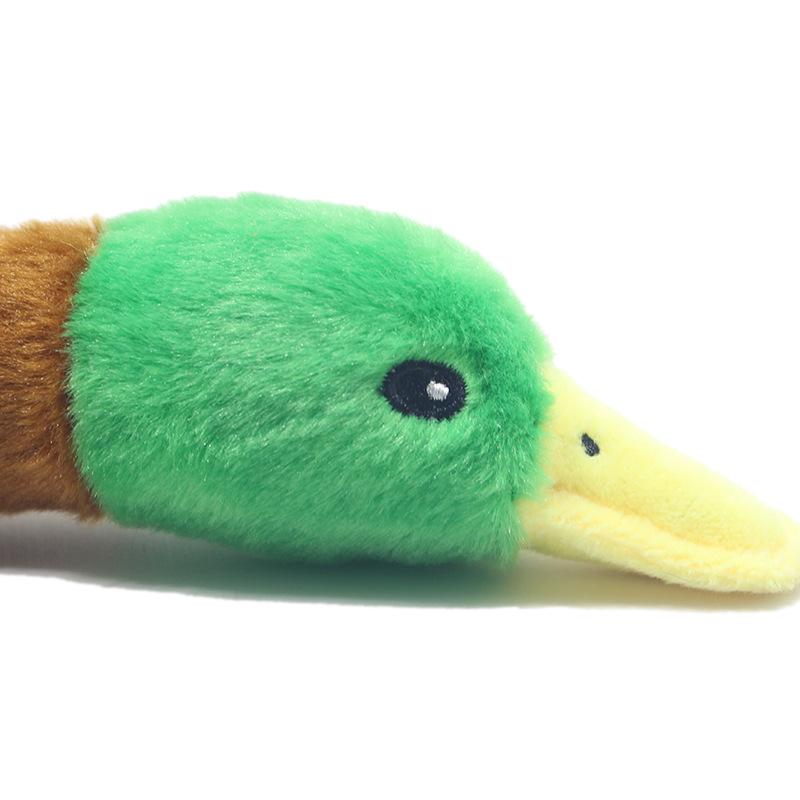 Cute Plush Duck Squeaky Toy Dog Chew Rope for Teeth Cleaning Interactive Stuffed Animal Pet Plaything