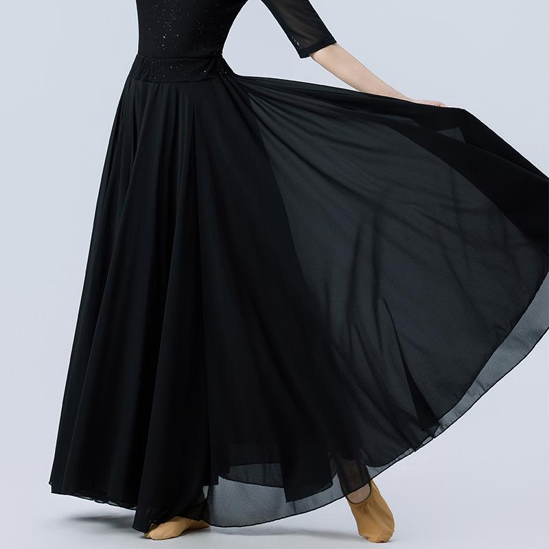 Modern Long Sleeve Dance Skirt for Performance and Practice