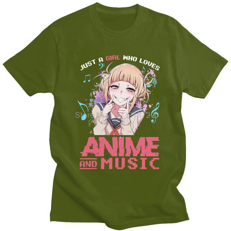 Male A Girl Who Loves Anime Music Himiko Toga Graphic T Shirt New Tshirt TShirt Cotton Tees Streetwear Oversize Mens Clothing