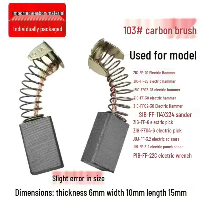 Carbon Brush for Power Tools: Electric Hammer, Cutting Machine, Angle Grinder, Hand Drill, Pistol and Impact Drill