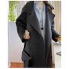 Peerless Enemy Honey Autumn and Winter New Double-sided Wool Coat Long Stand-up Collar Wool Coat Feels Fashionable