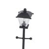 Miniaturowa lampa uliczna LED w skali 1/12 do domku dla lalek, Lampa, Zewnętrzna latarnia słupkowa na ścieżkę, Dekoracyjna czarna