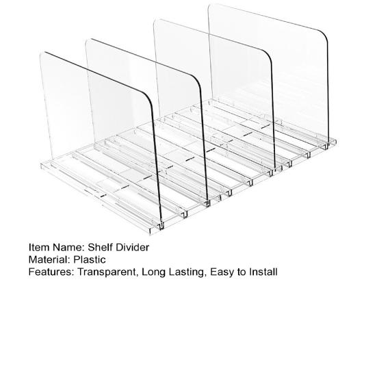 1/2Pcs Purse Organizer Easy Assembly Adjustable Transparent Design Plastic Clutch Dividers Handbag