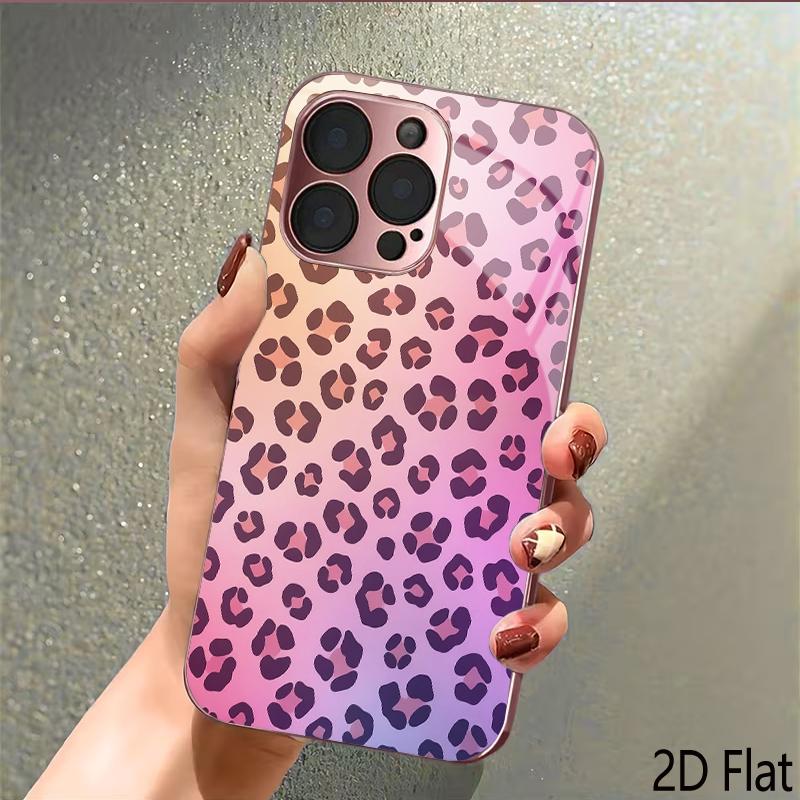 PurpLeo 2DFlat For iPhone17 18 16 15 14 13 12 11 Pro Max XS XR 8 7Plus Phone Cover Shockproof Protective Back Cover