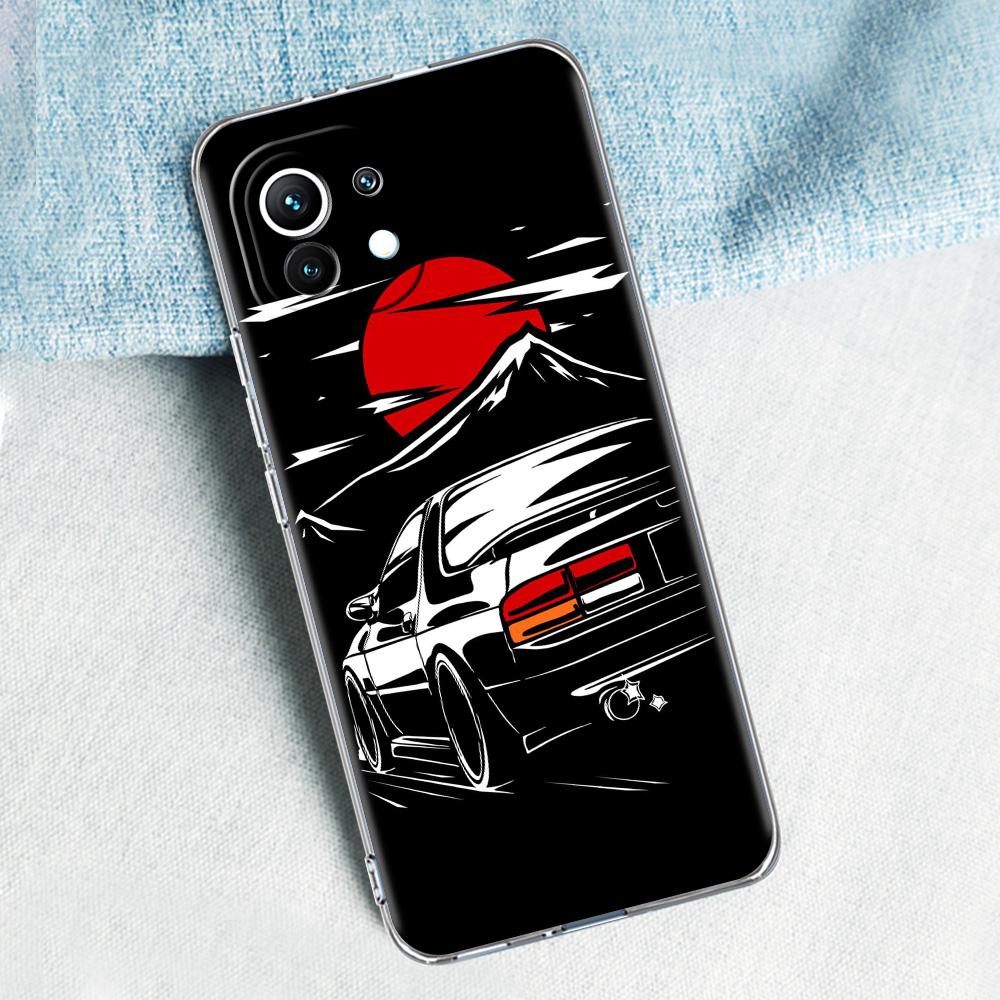 Phone Case For Xiaomi Mi 15 14 13 12 11 Lite 15T 13T 12T Pro Poco X7 X6 X5 Pro 5G X3 NFC F7 F6 F5 Cover Japan JDM Sports Car
