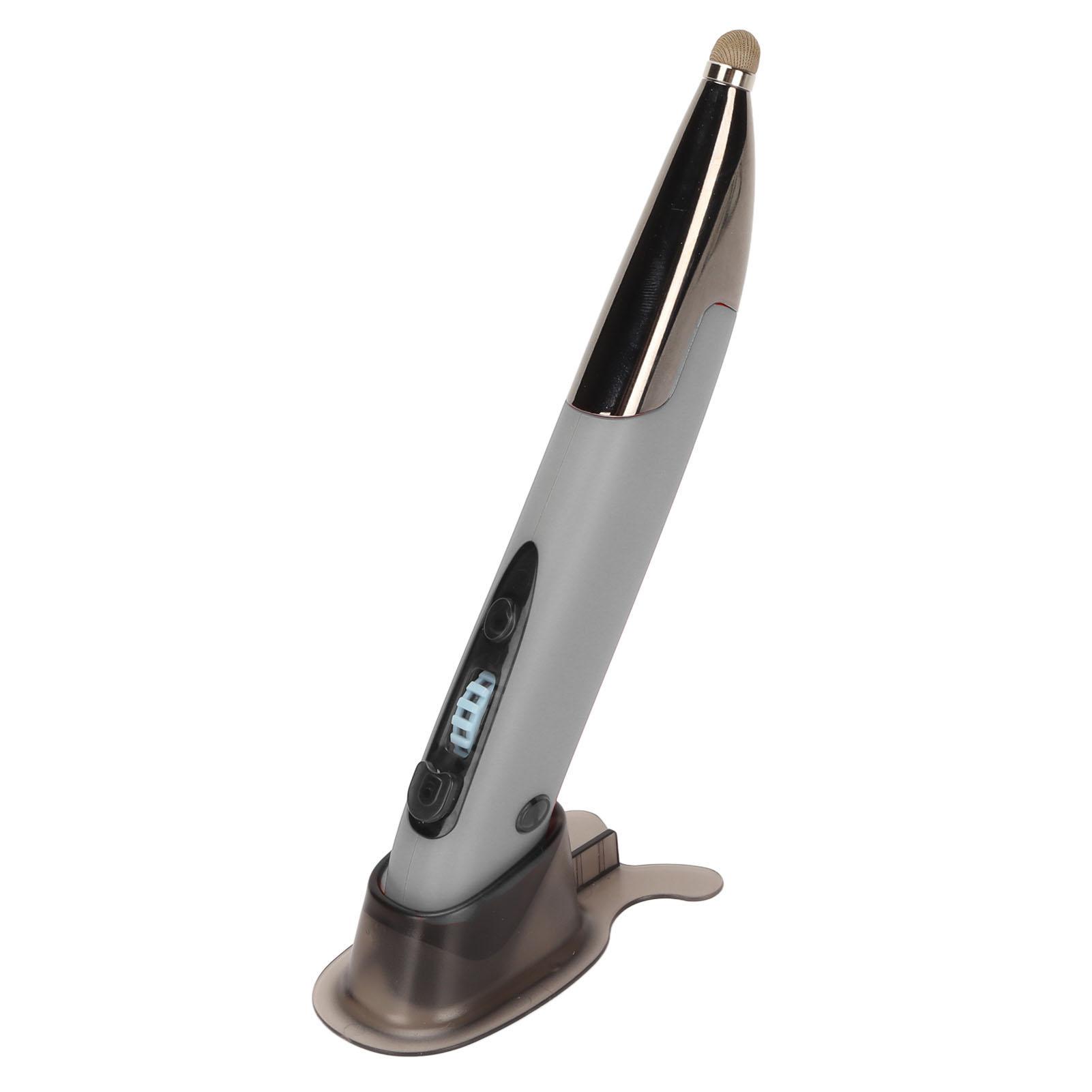 

Беспроводная ручка-мышь, перезаряжаемая, светящаяся, бесшумная, маленькая, портативная, Bluetooth 2.4g, двухрежимная, беспроводная серебряный серый