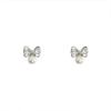 S925 Luxury Bow Zircon Earrings with Pearl Pendant for Women - 2025 Niche Design.