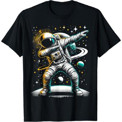 Astronaut Dabbing In Space Galaxy Adventure T-Shirt