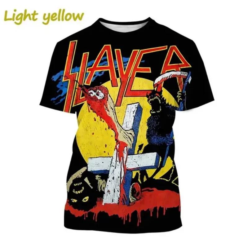 Nuova T-shirt 3D Slayer Torrent Metal Band per Moda Unisex Abbigliamento Uomo T-shirt Oversize Gotica Oscura Teschio Fantasma Top