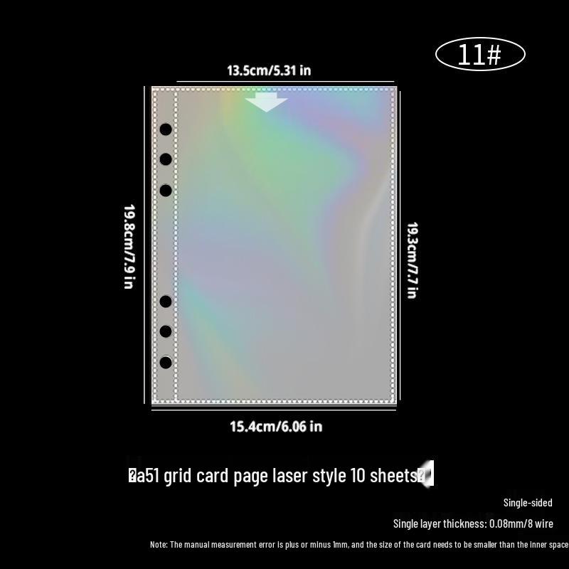 Компактный нескользящий прозрачный альбом для карточек формата А5 с 3-дюймовыми четырехлистными страницами для хранения небольших карточек 925₽