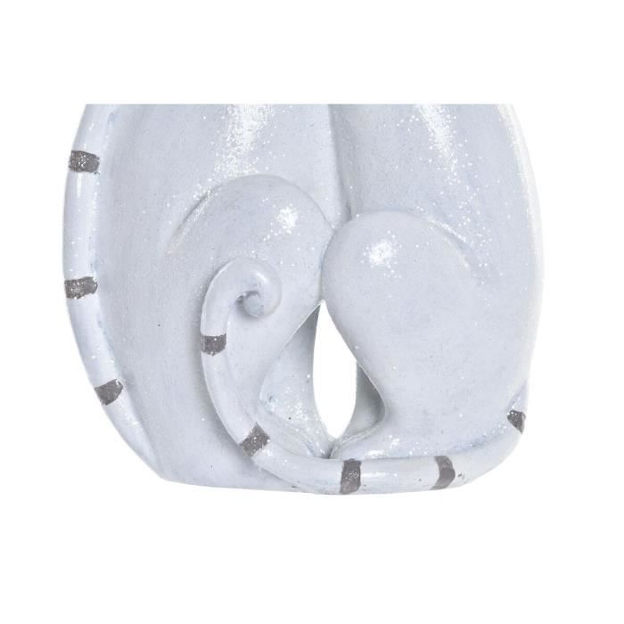 Figurine Décorative - DKD Home Decor - Chats Romantiques - 15 X 10 X 29 Cm - Blanc - Intérieur
