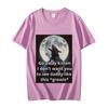 Go Away Kitten Alpha Werewolf TShirt Mens Womens Gothic Vintage Short Sleeve TShirts High Quality Fashion Oversized T Shirts