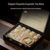 Light Jade Beige Ceramic Kung Fu Tea Set