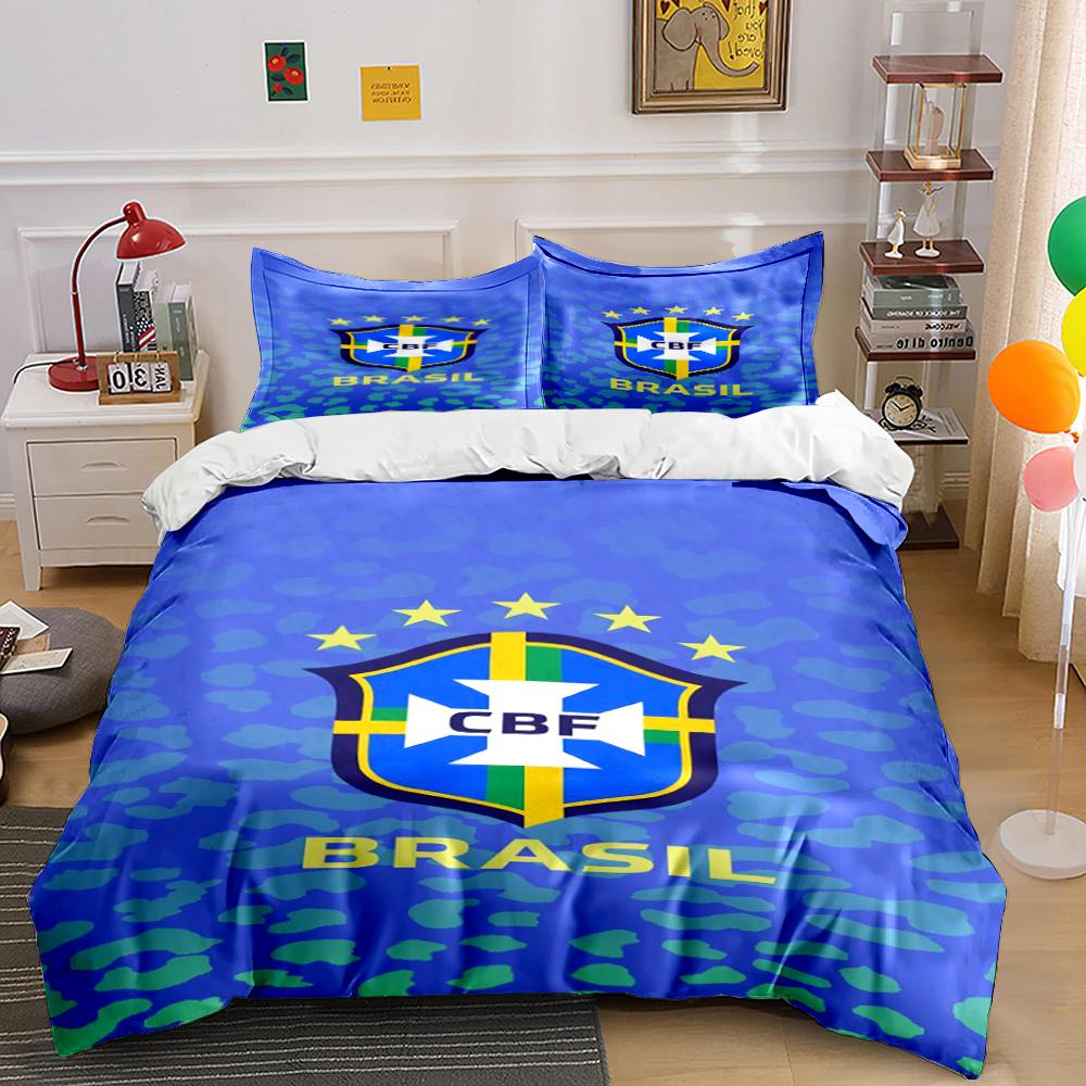 Chelsea Football Club Set Biancheria da Letto Biancheria Copripiumino Set Copripiumino Federe Decorazione per la Casa (1 * Copripiumino 2 * Federe, senza piumino)