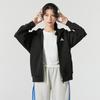 adidas Future Icons Striped Zip-Up Long Sleeve Hoodie Women Hoodies Black JE0171