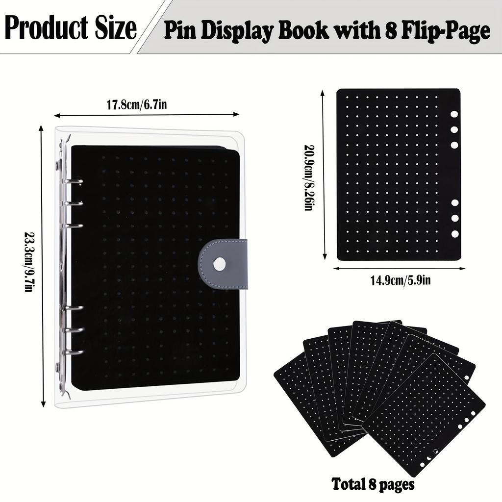 Felt Pin Display Book Storage Pin Storage Case Practical Felt Pin Organizer Bag Protective Cover Brooch Earring Storage Holder