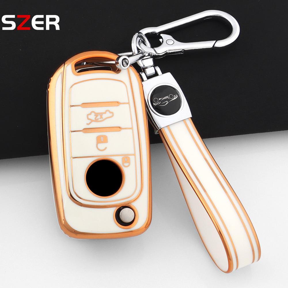 New Tpu Car Key Case Cover For Fiat Tipo Tprp Freedom 500X Doblo Argo Nuovo Grazie Protected Shell Keychain Fob Accessories