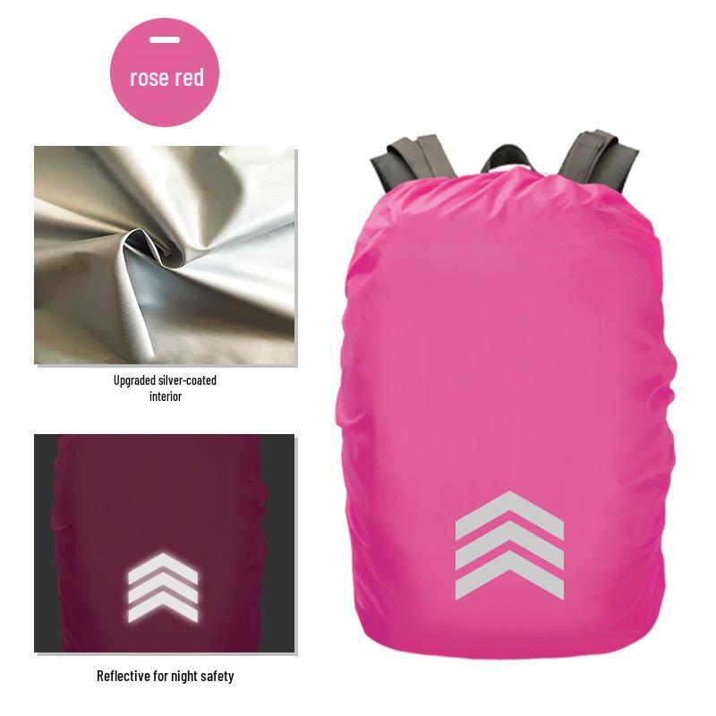 Reflektierende Wasserdichte Rucksack-Regenhülle - Schutz für Outdoor-Bergsteigen & Schultaschen.