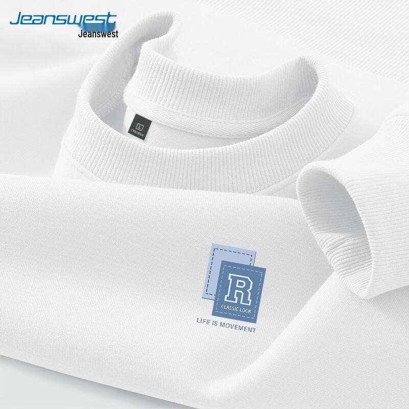 Jeanswest Men's Casual Crew Neck Pullover Sweatshirt