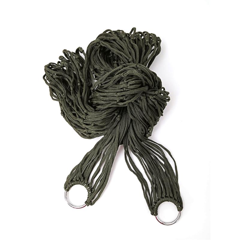 

Прочный утолщенный нейлоновый уличный гамак - Многофункциональные зеленые сетчатые качели, Подходят для садов и пляжей армия зеленый