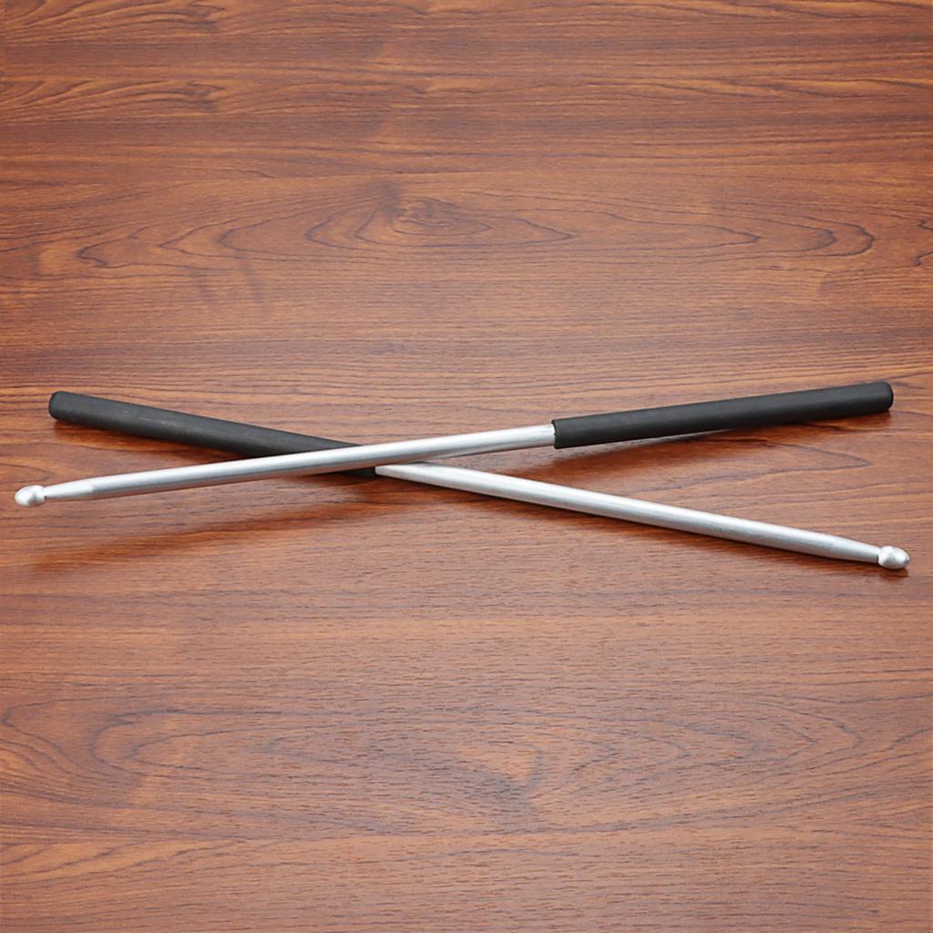 1 Pairs Simple Nonslip Metal Drumstick 5A Aluminum Alloy Drumsticks Percussion Accessories for Beginner, Student, Adult