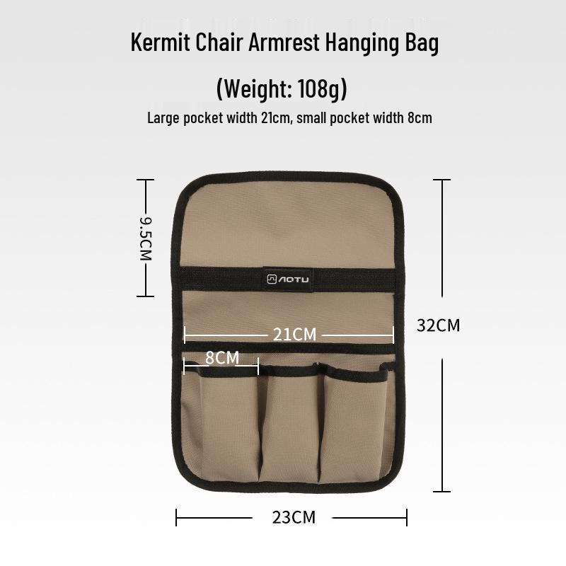 

Портативный подлокотник Kermit Chair с подвесной сумкой для хранения для кемпинга
