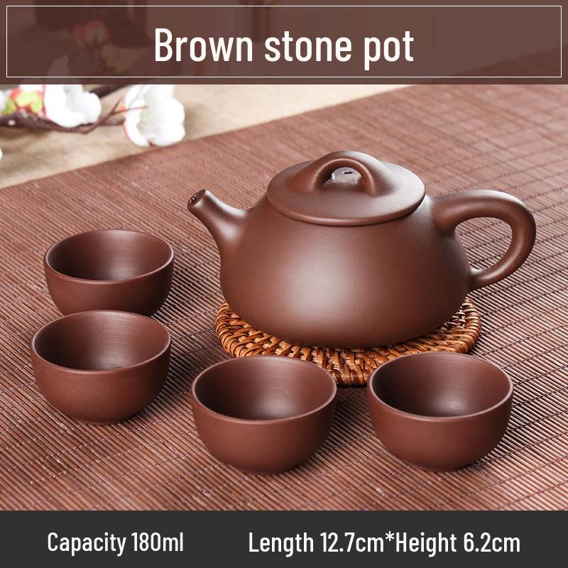 Small Capacity Yixing Xishi Pot: Handmade Purple Clay Teapot with Filter - Antique Style Kung Fu Tea Set