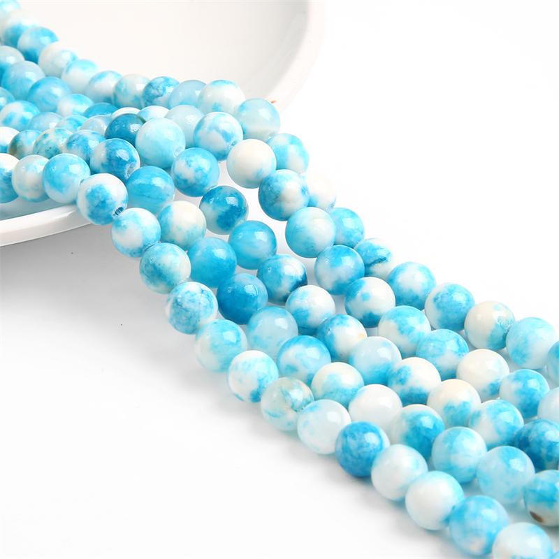 Přírodní barevné kulaté korálky Volné kulaté korálky pro výrobu šperků DIY náramek náhrdelník náušnice příslušenství