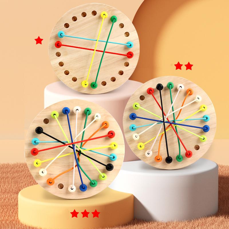 Kid Rope Knots Sensory Social Board Game Logical Thinking Challenge  Colore Twisted Connected Line Brain Strategy Fun Table Game