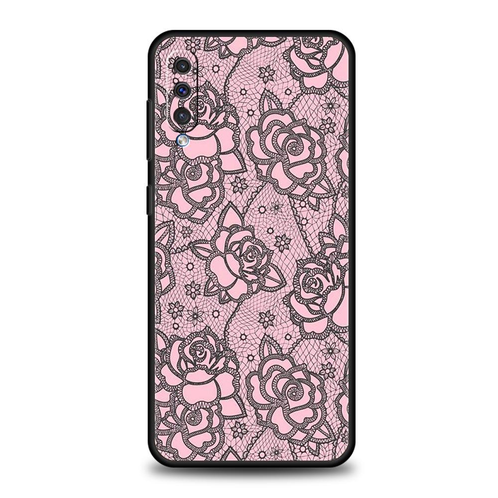 Lace Printed Phone Case For Samsung A26 A36 A56 A54 A52 A50 A70 A40 A20E A12 A14 A16 A22 A24 A42 A34 A32 5G A04s A06 5G Cover