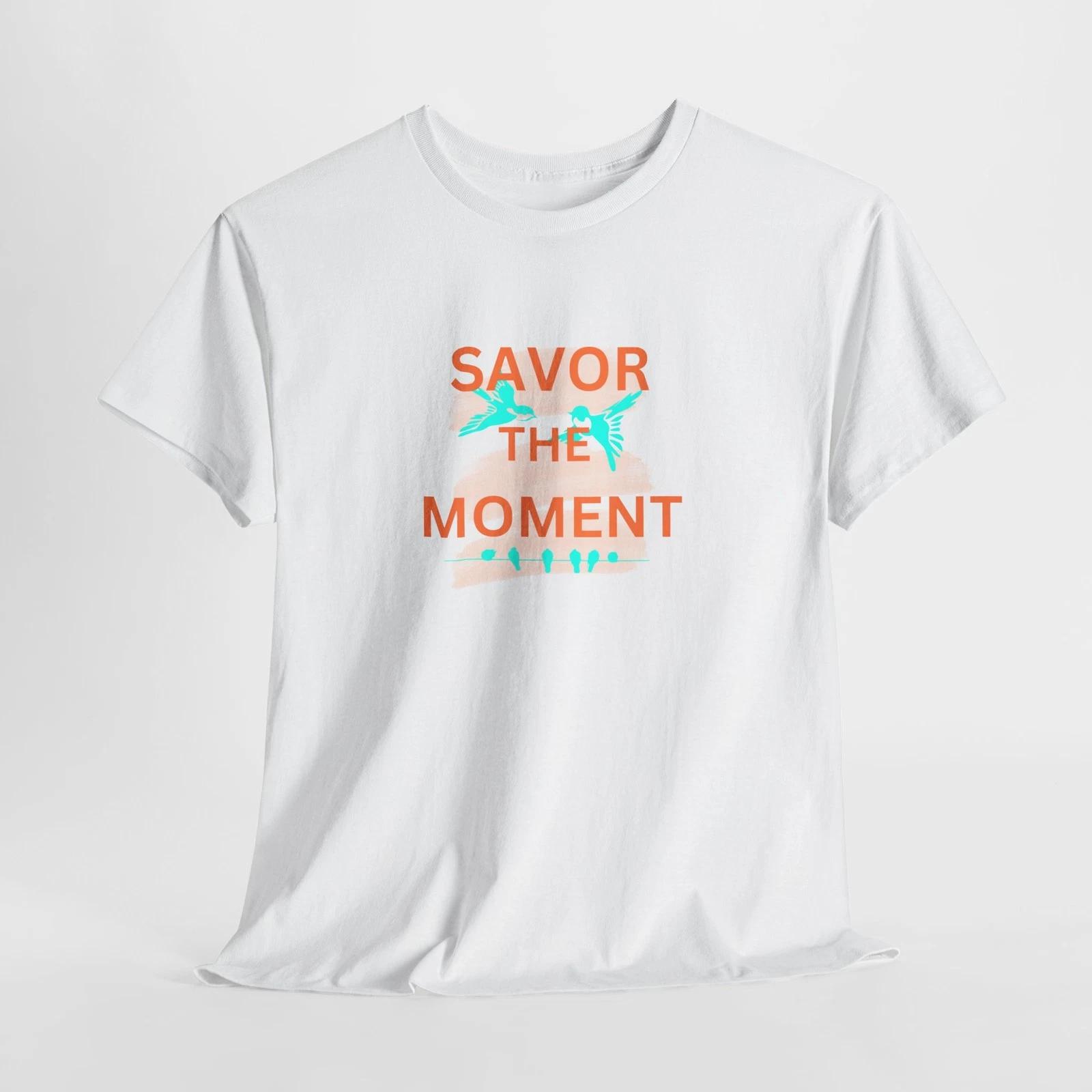 Savor the Moment Cotton Tee, Unisex T shirt, Casual Wear, Gift for [...] XL