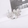 Hot Sale Famous Brand Party Luxury Jewelry For Women Anniversary Gifts Zicons Rose Gold Color Double Flowers Adjustable Rings