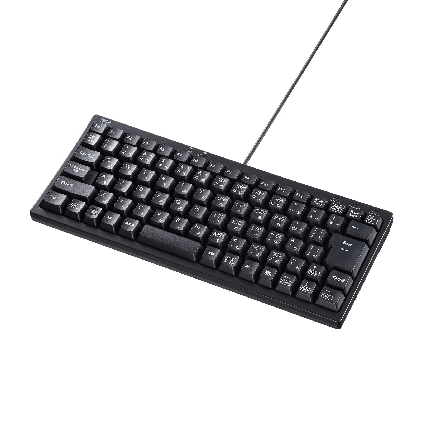 

Sanwa Supply Compact keyboard with USB hub Black SKB-KG3UH3BK