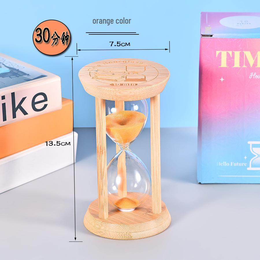 Clessidra Timer Resistente per Bambini: Ornamento rotondo in legno 1-30 Min