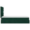 Ottoman Bed with Mattress Dark Green 90x200 Cm Velvet