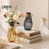 Langlebige Glasstil-Vase Dekorative Blumenvase, Transparenter Halter für Zuhause Klare Knospen-Dekoration, Moderner Verdickter Blumenbehälter Frisch und Getrocknet