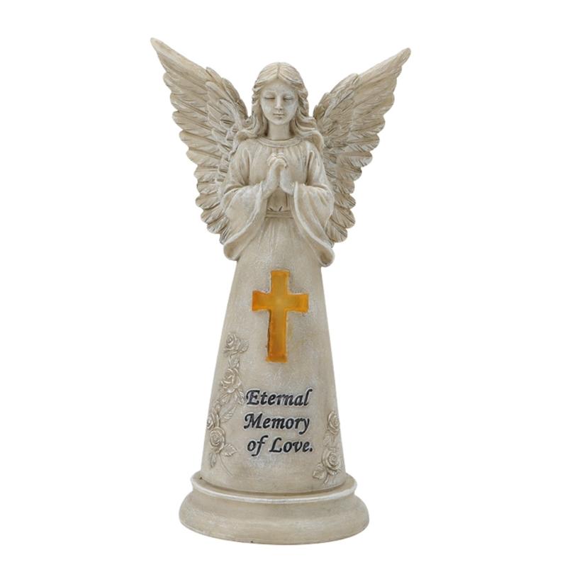 

Resins Angel Garden Statues Outdoor Decors,Solar Angel Figurines Light for Garden Decorations Yard Arts Memorial Gift 1