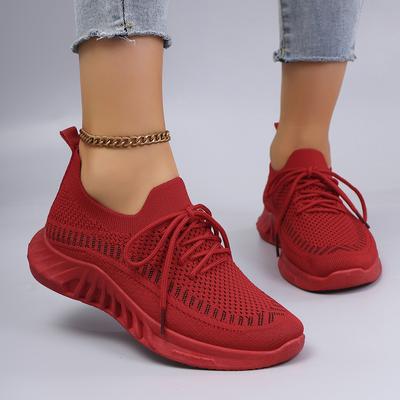 Spring and Autumn New Women's Casual Lace Up Comfortable, Breathable, Lightweight and Wear-Resistant Sports Shoes