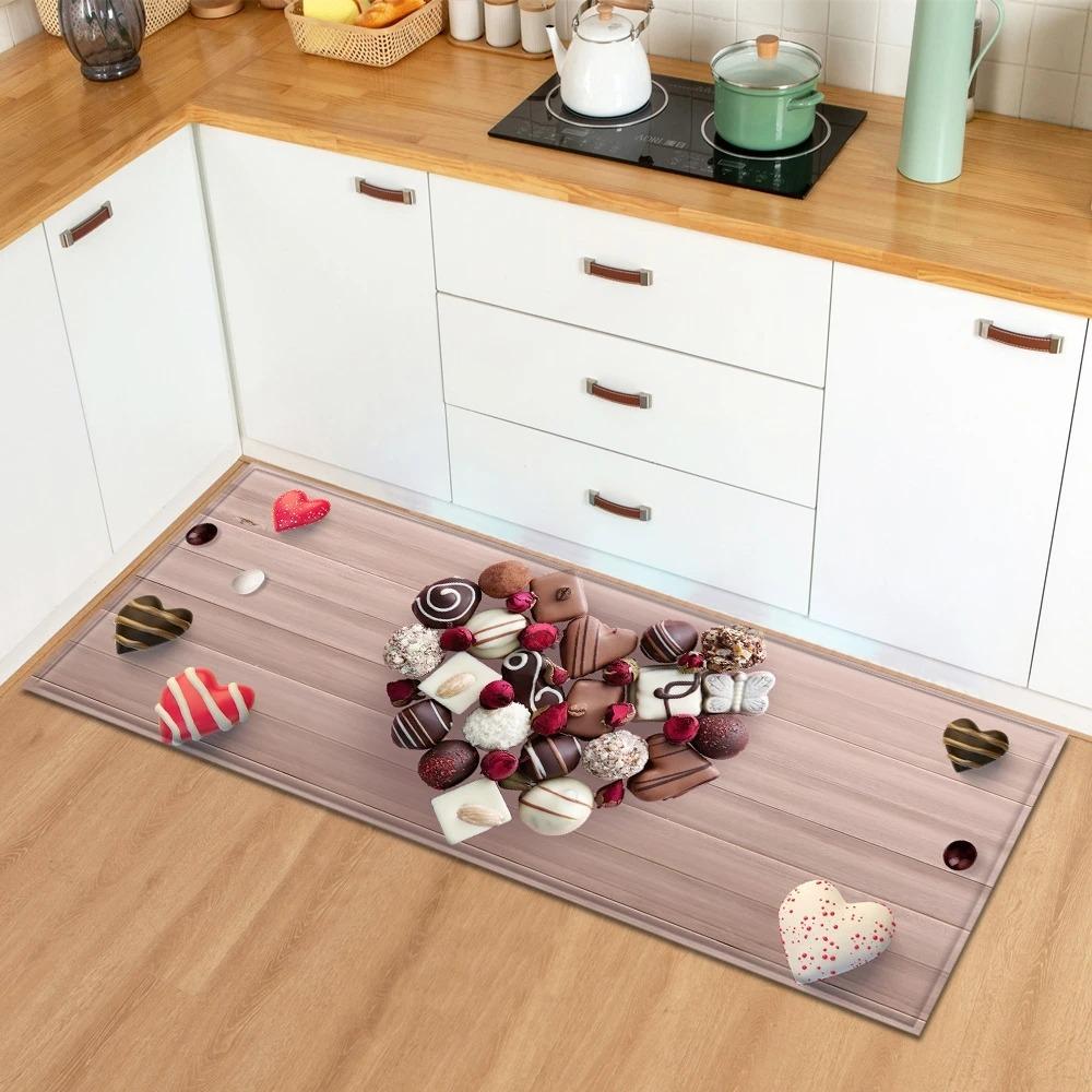 Valentinstag Liebe Rosenmuster Hausküche Bodenmatte Eingangsbereich Dekoration Bodenmatte