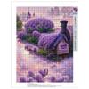 5D DIY Diamond Painting Beautiful Lavender House and Landscape Mosaic Diamond Embroidery Painting Full Rhinestone Home Decor
