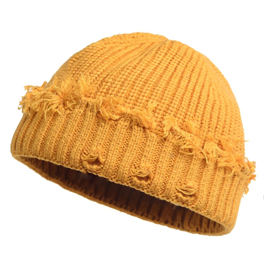 Winter Hat Women Harajuku Knitted Beanies Fashion Warm Caps Autumn Hip Hop Bonnet Hole Skullies Unisex Basic Cap