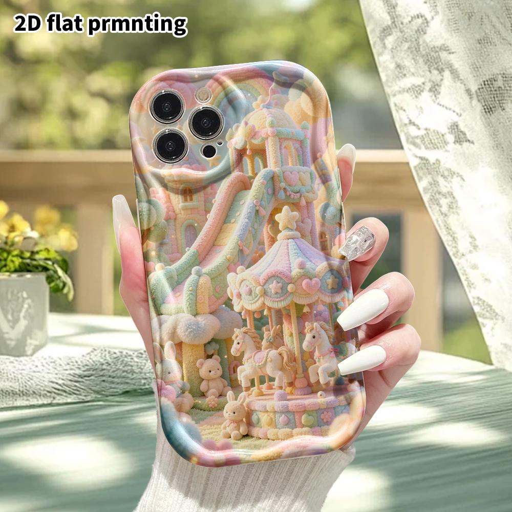 Phone Case: 2D flat, suitable for iPhone 18 17 16 15 14 13 12Pro protective case, fairy tale amusement park, perfect Christmas and Halloween holiday g