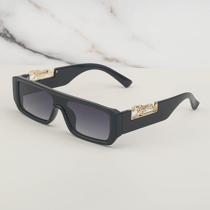 Leopard Head Small Frame Sunglasses Women'S Integrated Glasses Square Frame Sunglasses Men'S Glasses