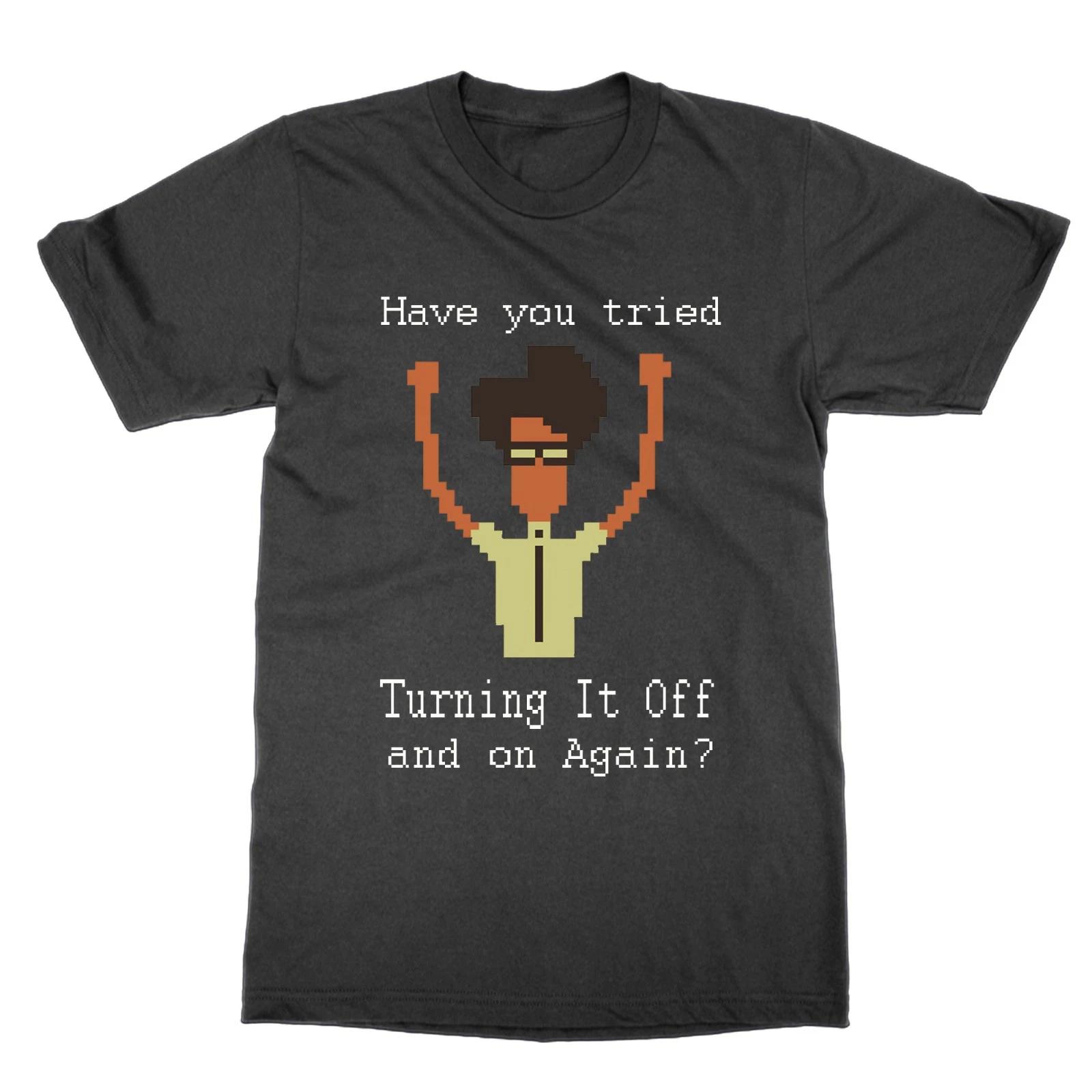 Have You Tried Turning It Over And On Again T Shirt Funny Top Lot Computers S