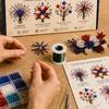 America 250 Beaded Bouquet DIY Kit, 4th of July Patriotic Flower Craft Handmade Set, 1776-2026 Independence Day 3D Beaded Flower Making