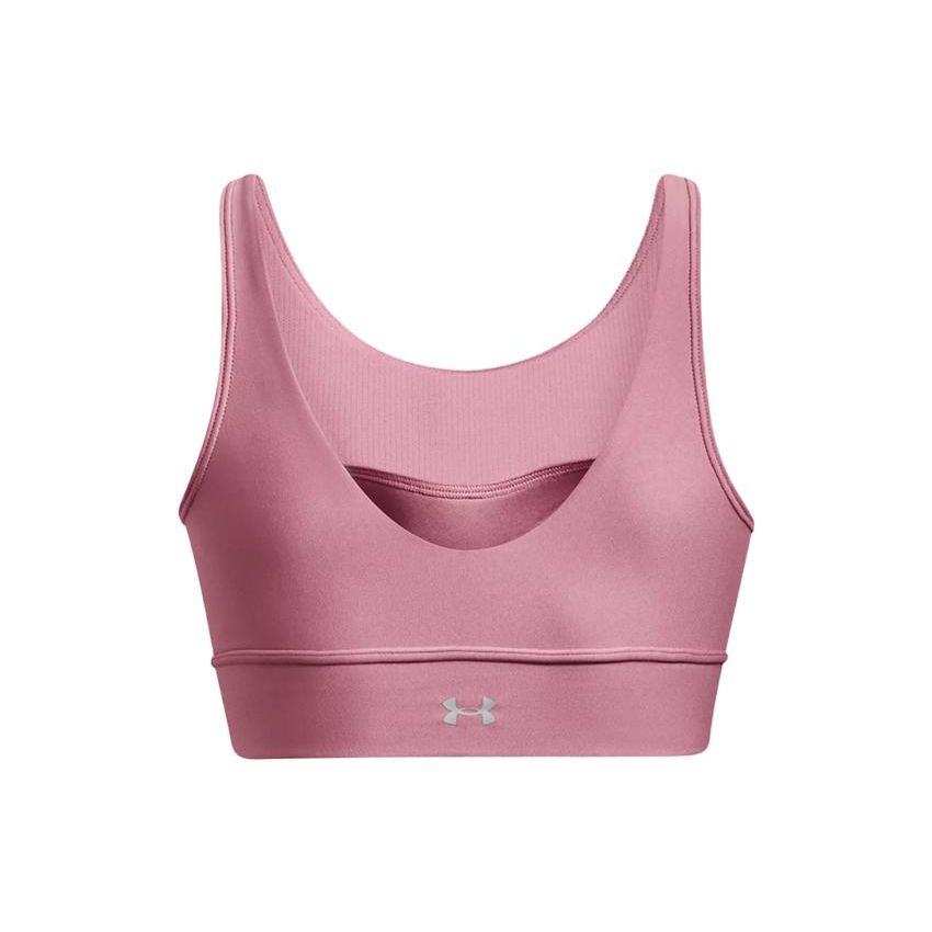 Under Armour Infinity Solid Medium Intensity Sports Bra Women Underwear Pink 1376883-697