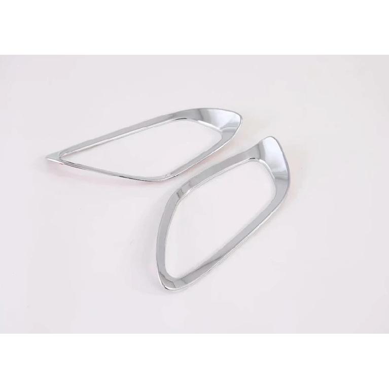 For Kia Seltos Car Accessories ABS Chrome Rear Reflector Fog Light Lamp Cover Trim Bezel Frame Styling Garnish