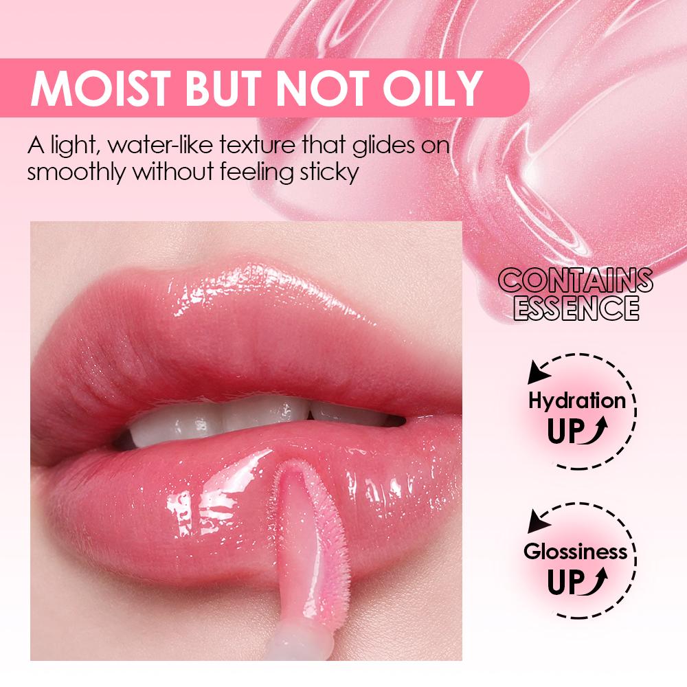 Julystar Cute Bunny Lip Gloss High Shine Water Mirror Lip Glaze Hydrating Long Lasting Glossy Lip Tint Moisturizing Liquid Lipstick Makeup